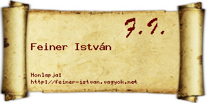 Feiner István névjegykártya
